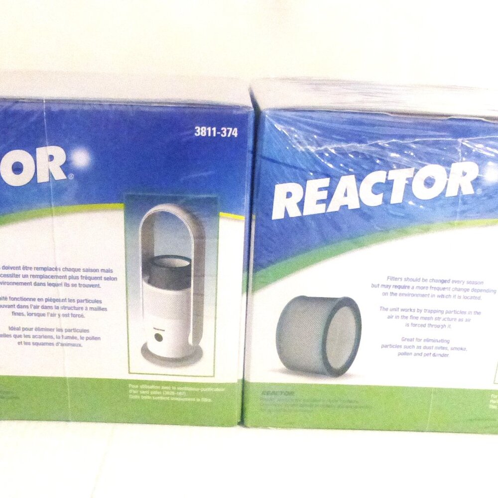 Lot of 2 Reactor HEPA FILTER For Bladeless Purifier Fan #3811-374 Room Purifier